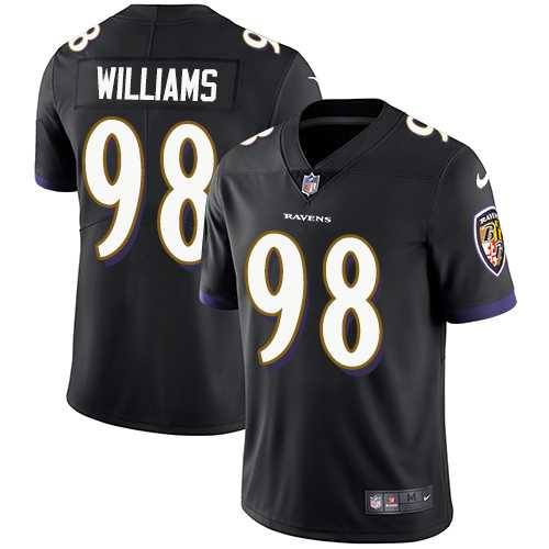 Youth Nike Baltimore Ravens #98 Brandon Williams Black Alternate Stitched NFL Vapor Untouchable Limited Jersey