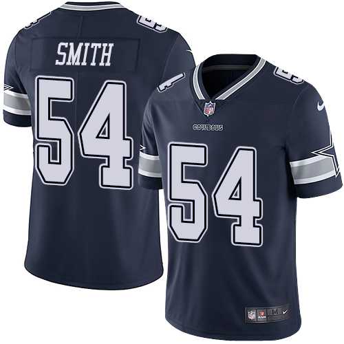 Youth Nike Dallas Cowboys #54 Jaylon Smith Navy Blue Team Color Stitched NFL Vapor Untouchable Limited Jersey