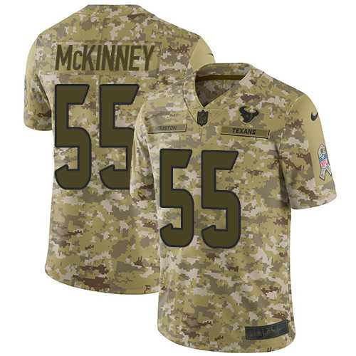 Youth Nike Houston Texans #55 Benardrick McKinney Camo Stitched NFL Limited 2018 Salute to Service Jersey