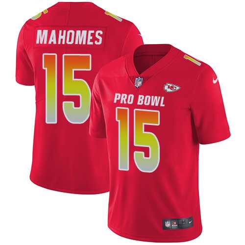 Youth Nike Kansas City Chiefs #15 Patrick Mahomes Red Stitched NFL Limited AFC 2019 Pro Bowl Jersey