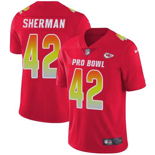 Youth Nike Kansas City Chiefs #42 Anthony Sherman Red Stitched NFL Limited AFC 2019 Pro Bowl Jersey