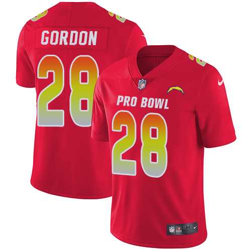Youth Nike Los Angeles Chargers #28 Melvin Gordon Red Stitched NFL Limited AFC 2019 Pro Bowl Jersey