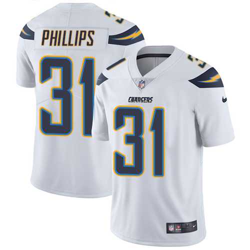 Youth Nike Los Angeles Chargers #31 Adrian Phillips White Stitched NFL Vapor Untouchable Limited Jersey