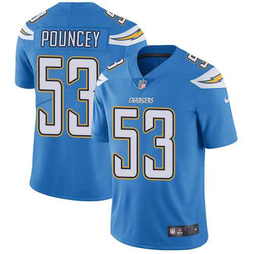 Youth Nike Los Angeles Chargers #53 Mike Pouncey Electric Blue Alternate Stitched NFL Vapor Untouchable Limited Jersey
