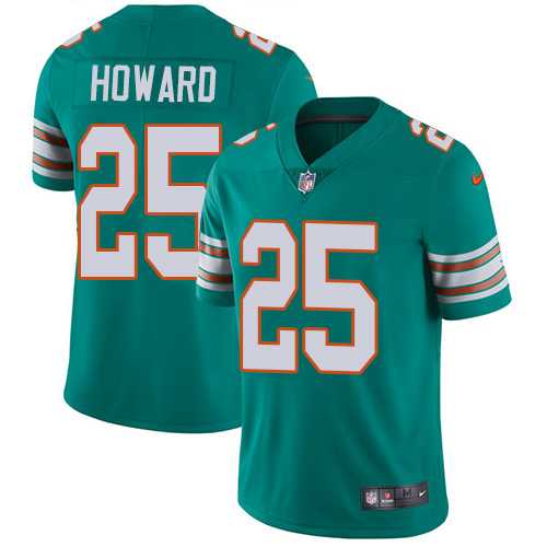 Youth Nike Miami Dolphins #25 Xavien Howard Aqua Green Alternate Stitched NFL Vapor Untouchable Limited Jersey
