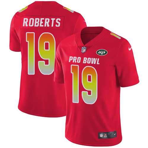 Youth Nike New York Jets #19 Andre Roberts Red Stitched NFL Limited AFC 2019 Pro Bowl Jersey