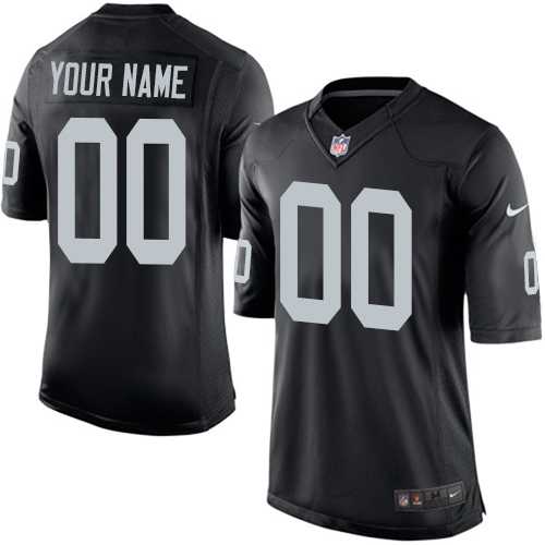 Youth Nike Oakland Raiders Customized Black Home Stitched NFL Vapor Untouchable Limited Jersey