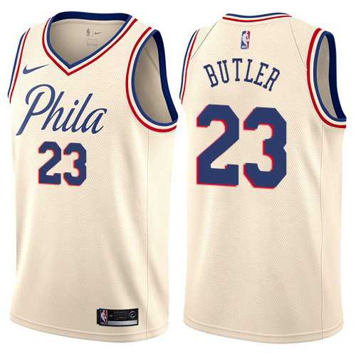 Youth Nike Philadelphia 76ers #23 Jimmy Butler Cream NBA Swingman City Edition Jersey