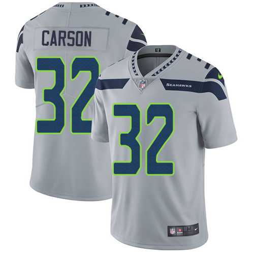 Youth Nike Seattle Seahawks #32 Chris Carson Grey Alternate Stitched NFL Vapor Untouchable Limited Jersey