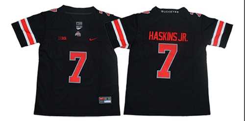Youth Ohio State Buckeyes #7 Dwayne Haskins Jr Blackout Limited Stitched NCAA Jersey
