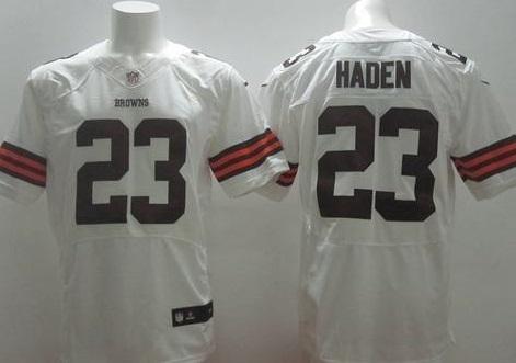 Nike Cleveland Browns 23 Joe Haden White Elite NFL Jerseys