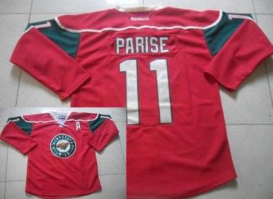Minnesota Wild #11 Zach Parise Red Stitched NHL Jersey