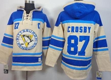 Pittsburgh Penguins #87 Sidney Crosby Cream Stitched NHL Sawyer Hooded Sweatshirt Pittsburgh Penguins #87 Sidney Crosby Cream Stitched NHL Sawyer Hooded Sweatshirt