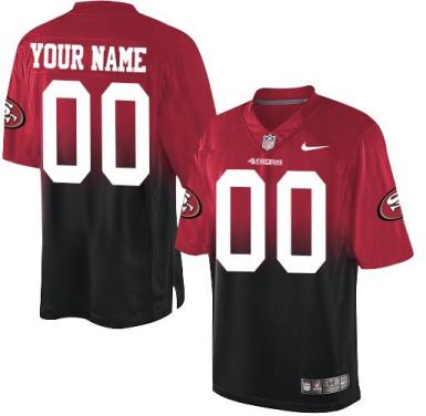 Nike San Francisco 49ers Customized Red Black Fadeaway Fashion Elite Stitched NFL Jersey