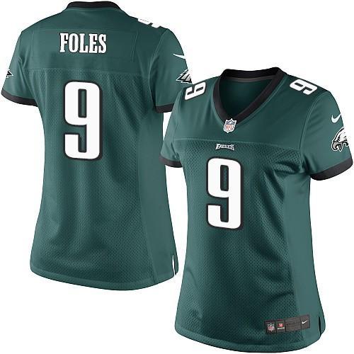 Women Nike Philadelphia Eagles #9 Nick Foles Green NFL Jerseys