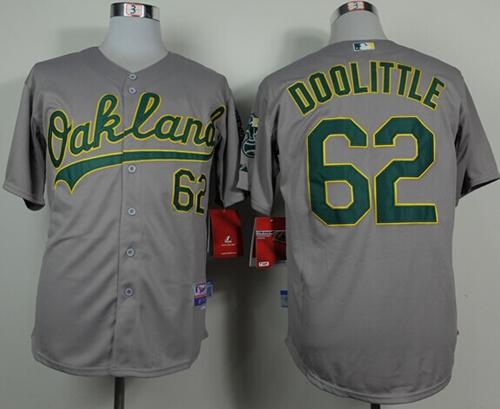 Oakland Athletics #62 Sean Doolittle Grey Cool Base Stitched MLB Jersey