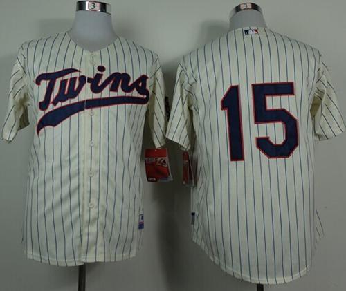 Minnesota Twins #15 Glen Perkins Cream Cool Base Stitched MLB Jersey