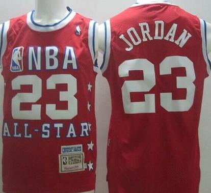 Chicago Bulls #23 Michael Jordan 1992 All Star Mitchell And Ness Red Stitched NBA Jersey