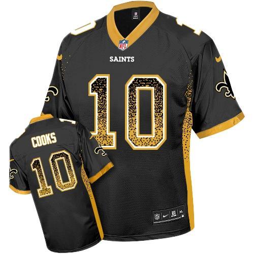 Nike New Orleans Saint 10 Brandin Cooks Black Team Color Drift Fashion Stitched NFL Elite Jersey