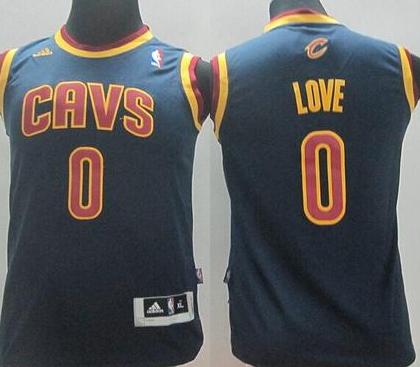 Youth Cleveland Cavaliers 0 Kevin Love Navy Blue Stitched Revolution 30 Swingman NBA Jersey
