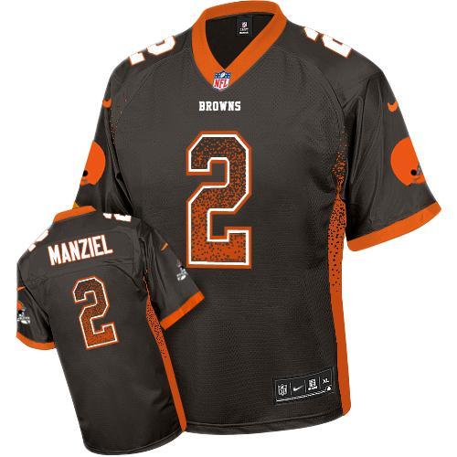 Youth Nike Cleveland Browns #2 Johnny Manziel Brown Team Color Stitched Drift Fashion Elite NFL Jersey