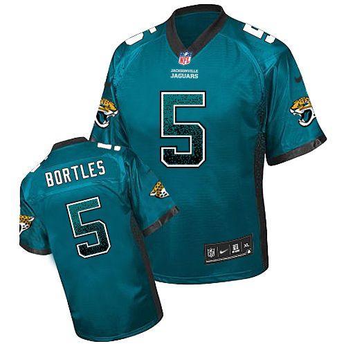 Youth Nike Jacksonville Jaguars #5 Blake Bortles Teal Green Team Color Stitched Drift Fashion Elite NFL Jersey