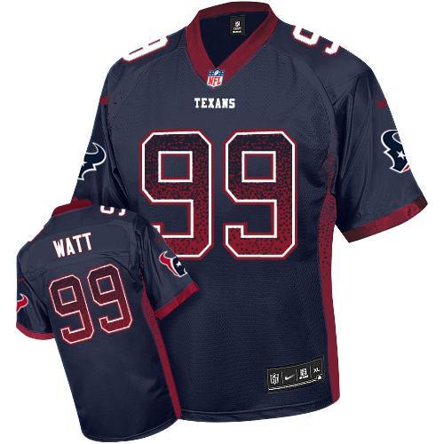 Youth Nike Houston Texans 99 J.J. Watt Navy Blue Team Color Youth Stitched NFL Elite Drift Fashion Jersey