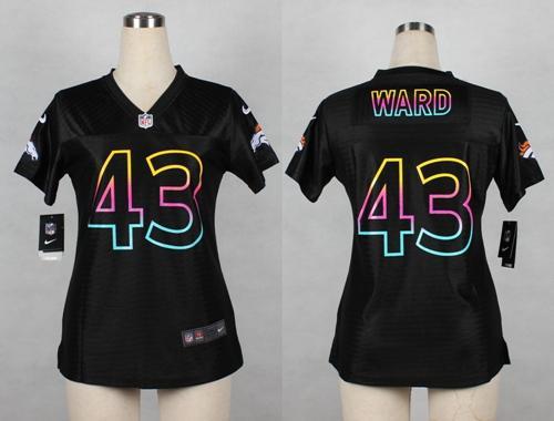 Women's Nike Denver Broncos #43 T.J. Ward Black Fashion NFL Jerseys