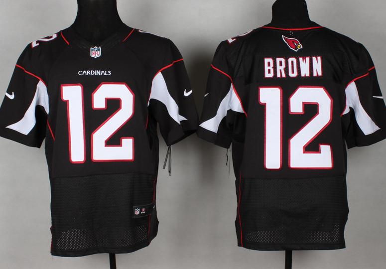 Nike Arizona Cardinals #12 John Brow Black Elite NFL Jersey