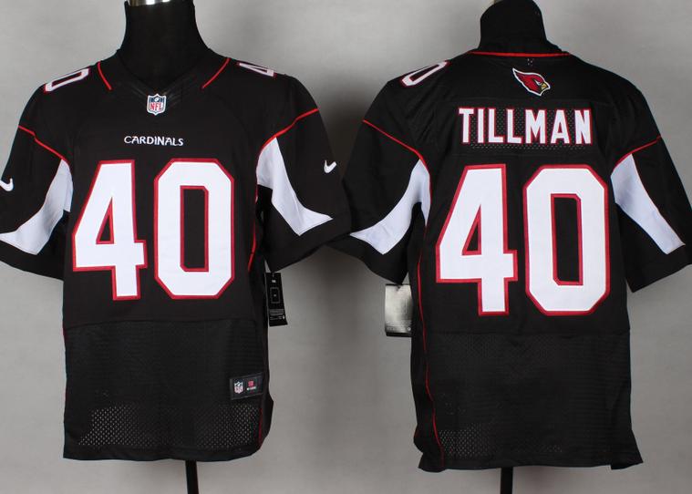 Nike Arizona Cardinals 40 Pat Tillman Black Elite NFL Jersey