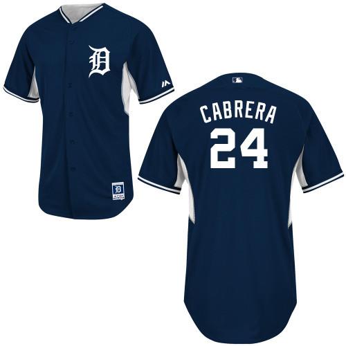 Detroit Tigers #24 Miguel Cabrera Blue Authentic 2014 Cool Base BP MLB Jersey