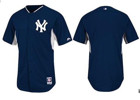 New York Yankees Blank Blue Authentic 2014 Cool Base BP MLB Jersey
