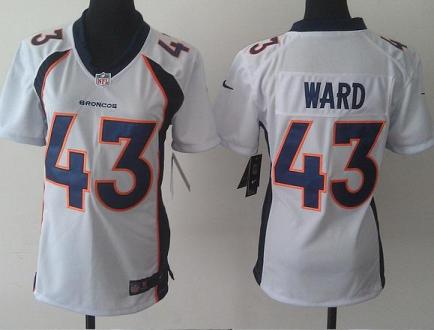 Women's Nike Denver Broncos #43 T.J. Ward White NFL Jerseys