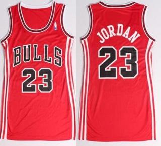 Women Chicago Bulls #23 Michael Jordan Red Stitched NBA Jersey Dress
