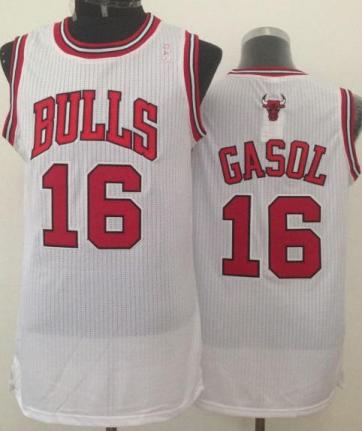 Chicago Bulls #16 Pau Gasol White Revolution 30 NBA Jerseys