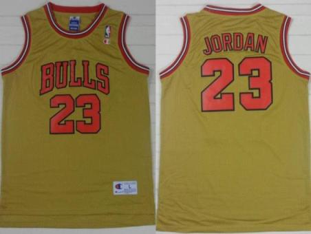 Chicago Bulls #23 Michael Jordan Gold Fashion NBA Jerseys Chicago Bulls #23 Michael Jordan Gold Fashion NBA Jerseys
