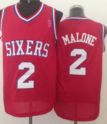 Philadelphia 76ers 2 Moses Malone Red Revolution 30 NBA Jerseys