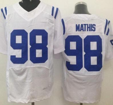 Nike Indianapolis Colts 98 Robert Mathis White Elite NFL Jerseys