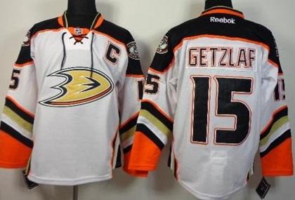 Anaheim Ducks 15 Ryan Getzlaf White Road Stitched NHL Jersey