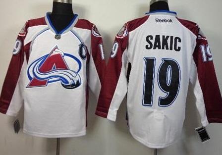 Colorado Avalanche 19 Joe Sakic White NHL Hockey Jersey Colorado Avalanche 19 Joe Sakic White NHL Hockey Jersey