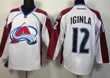 Colorado Avalanche 12 Jarome Iginla White NHL Jerseys Colorado Avalanche 12 Jarome Iginla White NHL Jerseys
