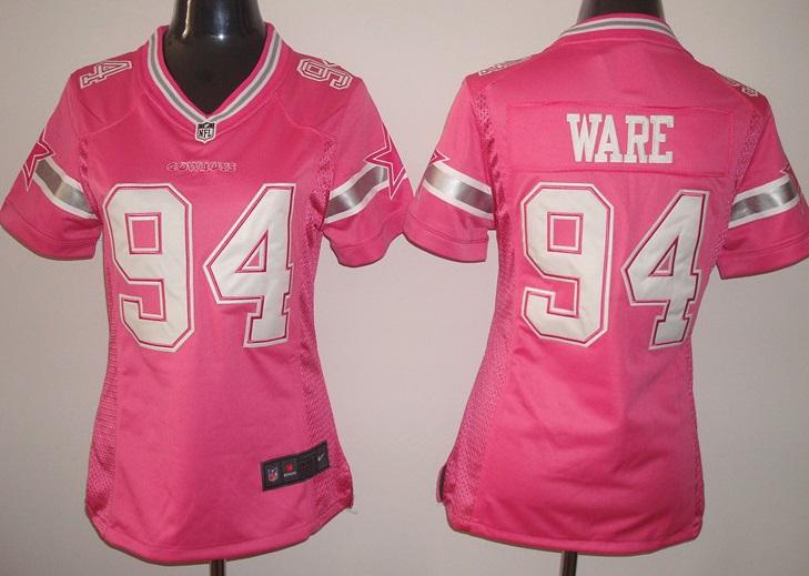 Women Nike Dallas Cowboys 94 DeMarcus Ware Pink NFL Jerseys