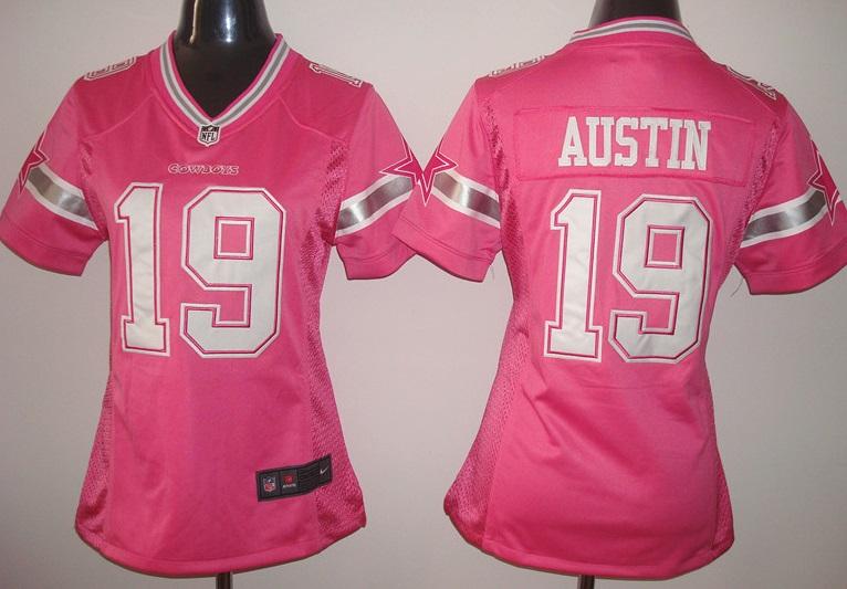 Women Nike Dallas Cowboys 19 Miles Austin Pink NFL Jerseys