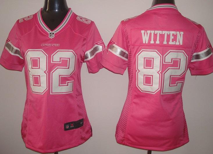 Women Nike Dallas Cowboys 82 Jason Witten Pink NFL Jerseys