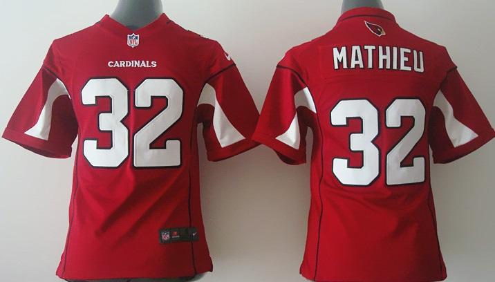 Kids Nike Arizona Cardinals 32 Tyrann Mathieu Red NFL Jerseys