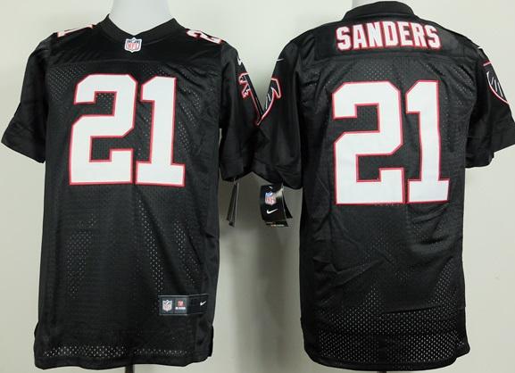 Nike Atlanta Falcons 21 Deion Sanders Black Elite NFL Jerseys