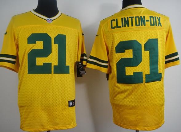 Nike Green Bay Packers 21 Ha Ha Clinton-Dix Yellow Elite NFL Jerseys