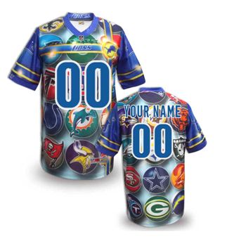Detroit Lions Customized Fanatical Version NFL Jerseys-004