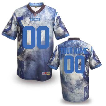 Indianapolis Colts Customized Fanatical Version NFL Jerseys-009