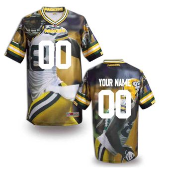 Green Bay Packers Customized Fanatical Version NFL Jerseys-005